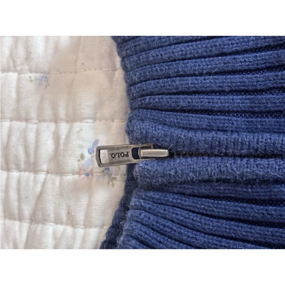 Polo by Ralph Lauren Blue Ribbed Youth Knit Sweater